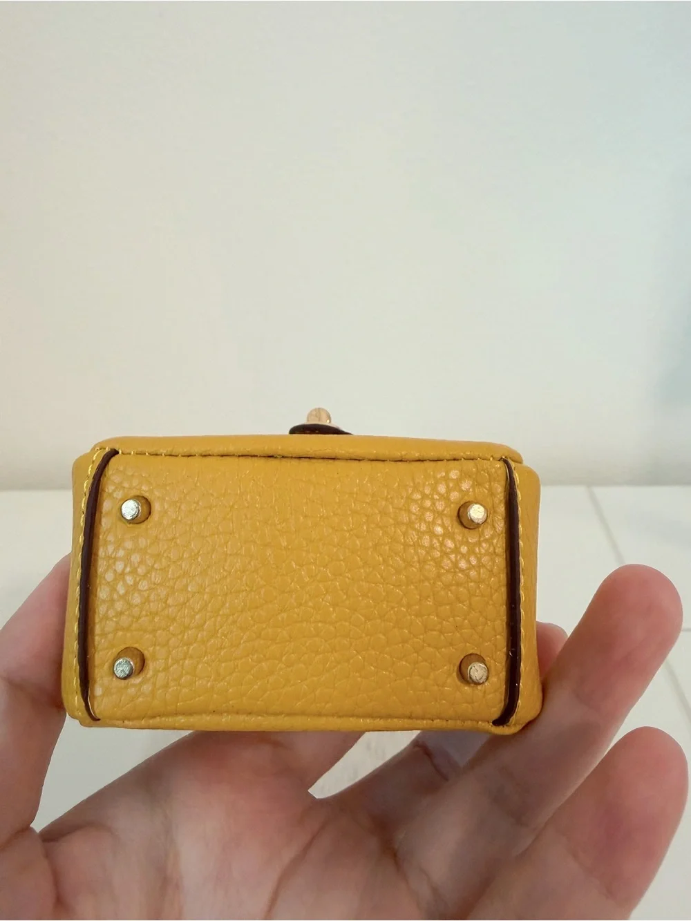 Mini Amber Yellow Bag Charm Coin Pouch